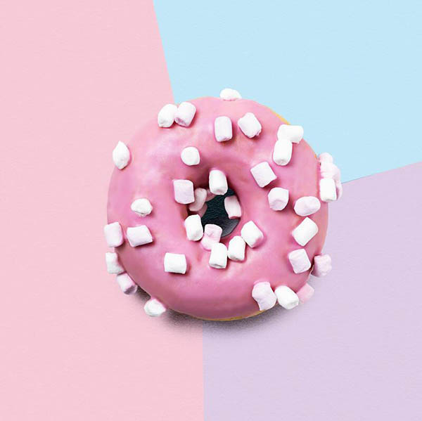 Donuts Lovely Mallow 36x54g. - 1,944kg