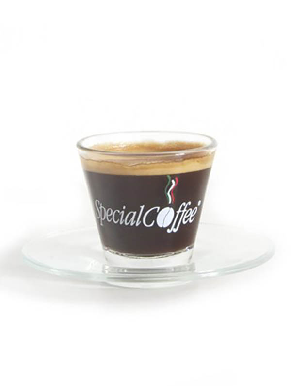 Tazza Espresso Vetro Con Piattino 6pz "B Icom"