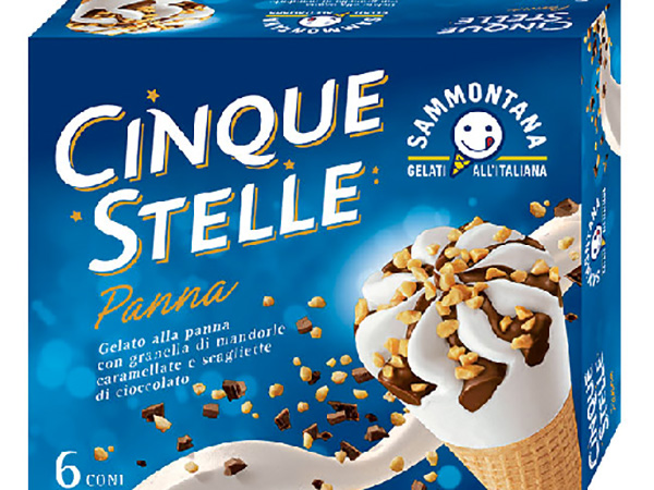 6 Cono Cinque Stelle Panna 6x450g