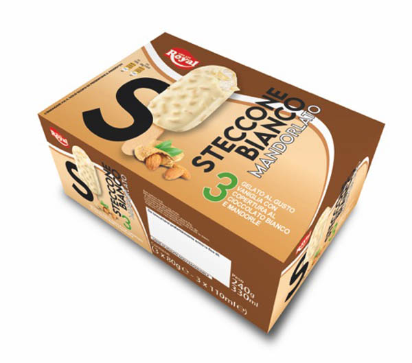 3 Steccone Bianco Mandorlato 12x240gr