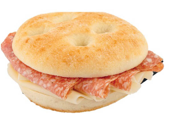 Focaccina Tonda Salame 2x70g