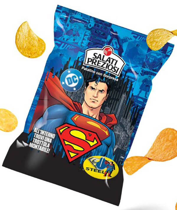 Patatine Superman Trottole Sorprese 24x25g