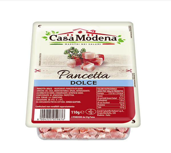 12 Pz Pancetta Cubetti Dolce 110g