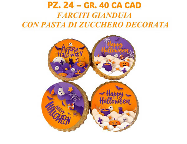 Biscotti Mini Halloween Decorati 1 Kg - 24 Pz